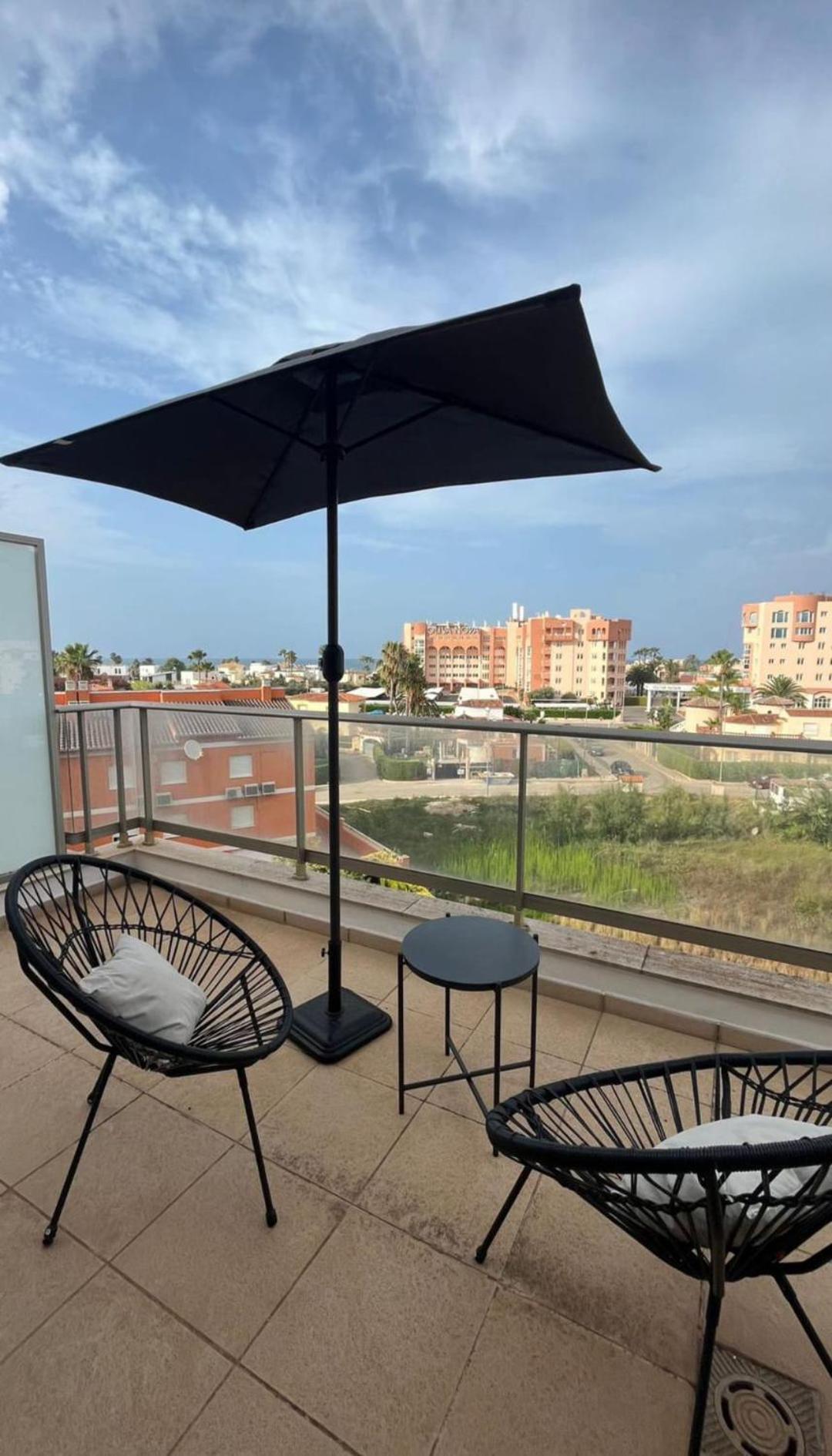 Apartamento Paz Con Terraza Y Vistas Al Mar Oliva Bagian luar foto